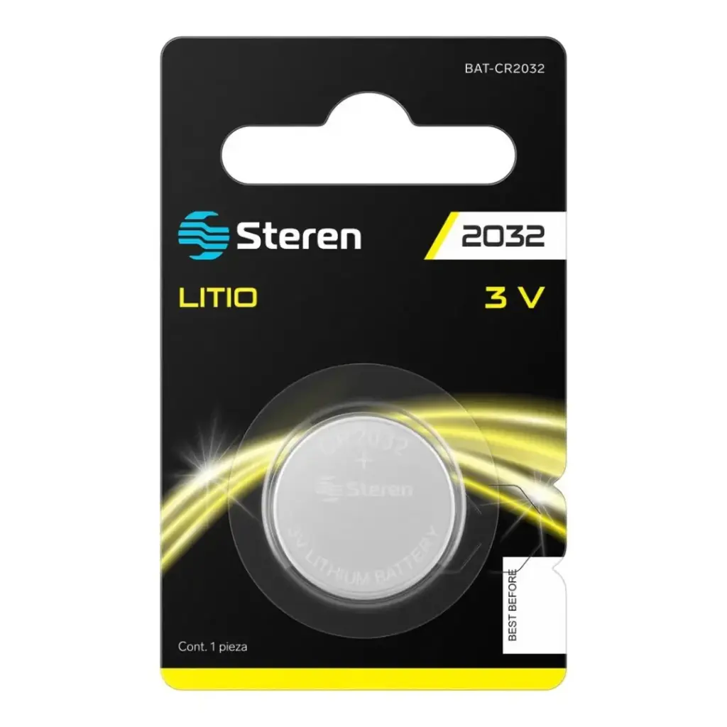 [BAT001-CR2032] CR2032 Batería De Litio 3V 210mAh Steren