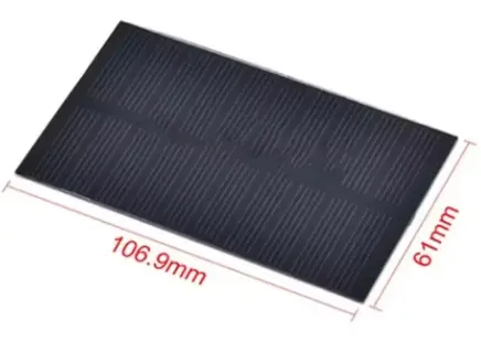 Panel Solar 5V 1W 107*61mm 200mA Monocristalino