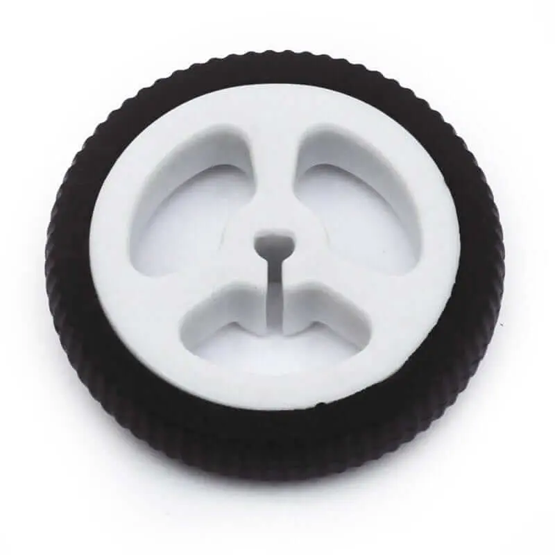 Rueda para Motor 34mm diámetro con eje de 3mm tipo D
