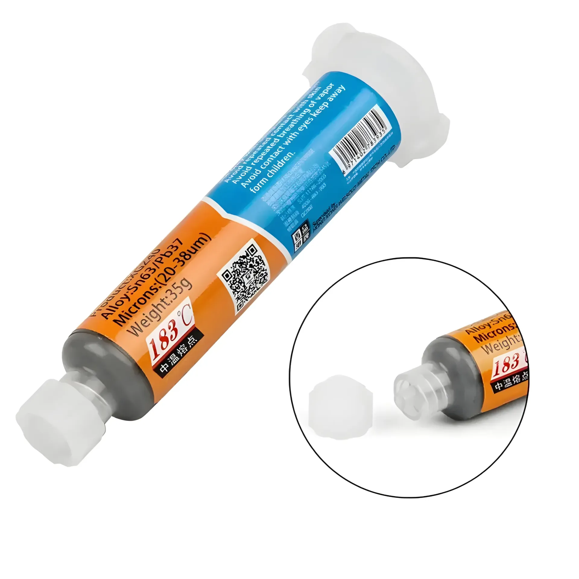 Jeringa de Estaño Liquido para Soldadura XG240 183° 35g marca Mechanic 