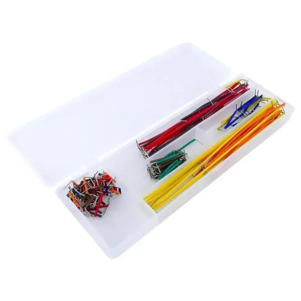 [CAB-KIT001] Kit De Cable Tipo Alambre Estañado En Forma De U 140PCs Pre-Cortados Para Protoboard