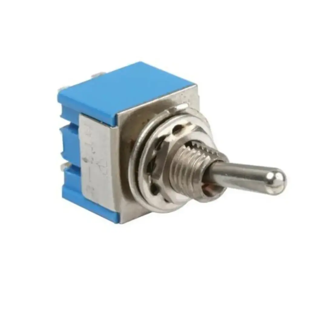 [INT023] Switch Miniatura, De Palanca, 1 Polo, 2 Tiros, 3 Posiciones ON-OFF-ON MTS-103