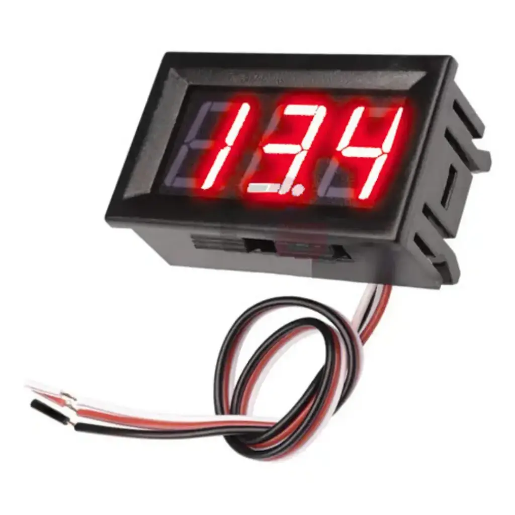 Voltímetro Digital De 3 Dígitos DC 0-100V Rojo