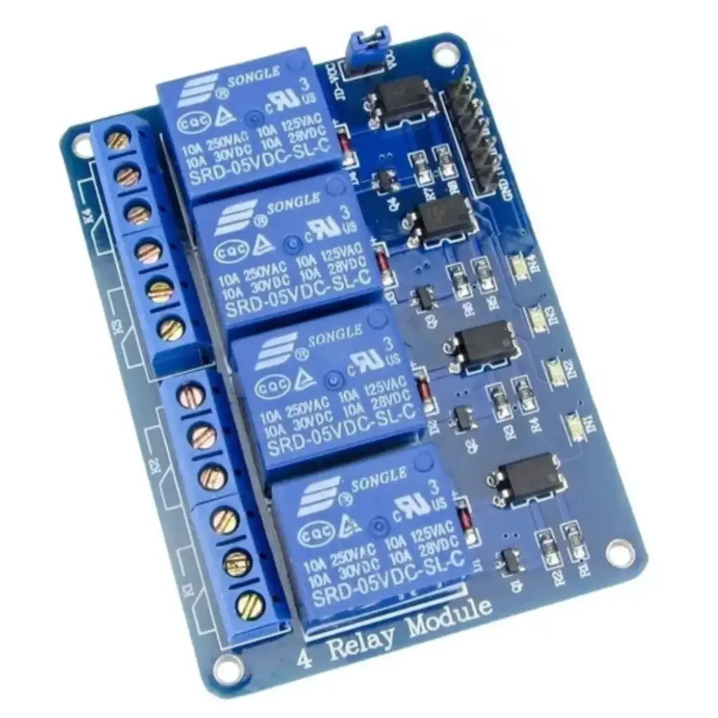 Módulo De 4 Relevador Bobina De 5VDC