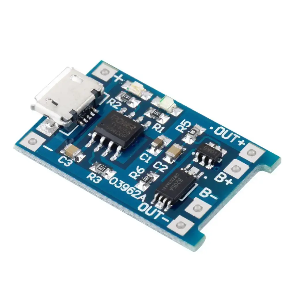 Módulo TP4056 cargador batería litio/lipo 1S 3.7V 1A USB C