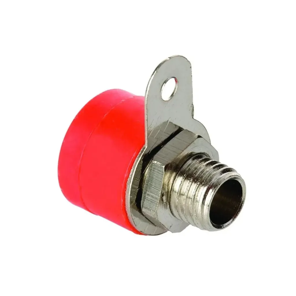 [CONT016] Terminal Hembra Banana 4mm Atornillable Rojo