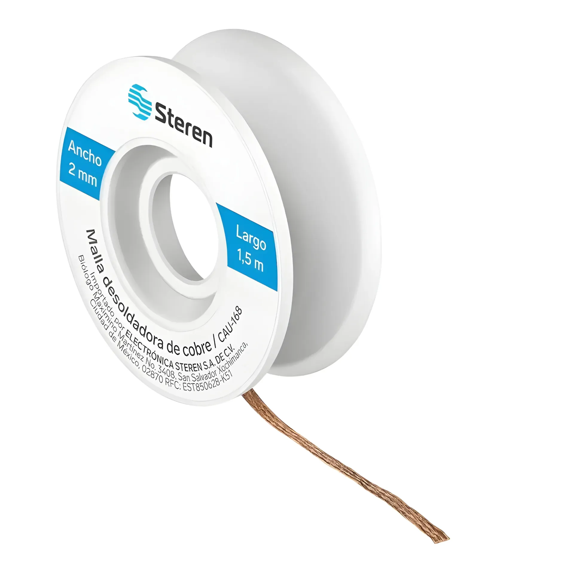 Malla Desoldadora Cobre 2mm x 1.5m Steren