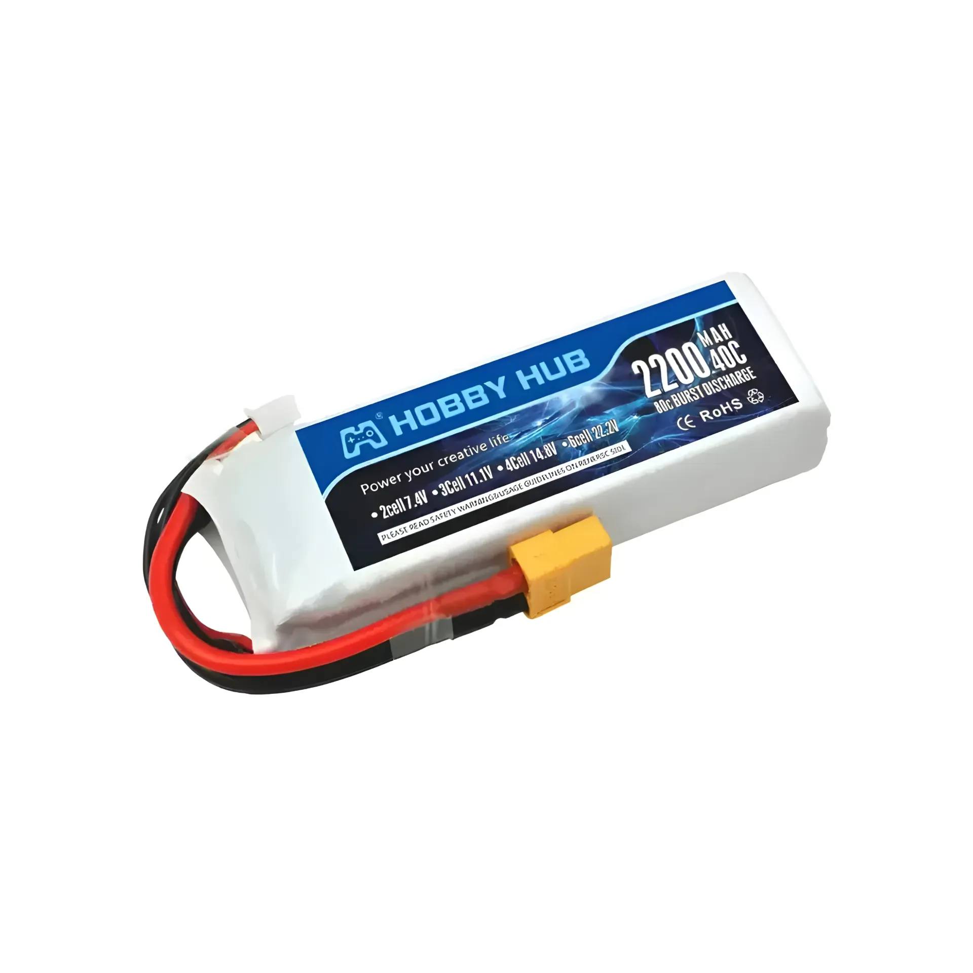 Batería Lipo 3s 11.1v 2200mAh 40C conector XT60