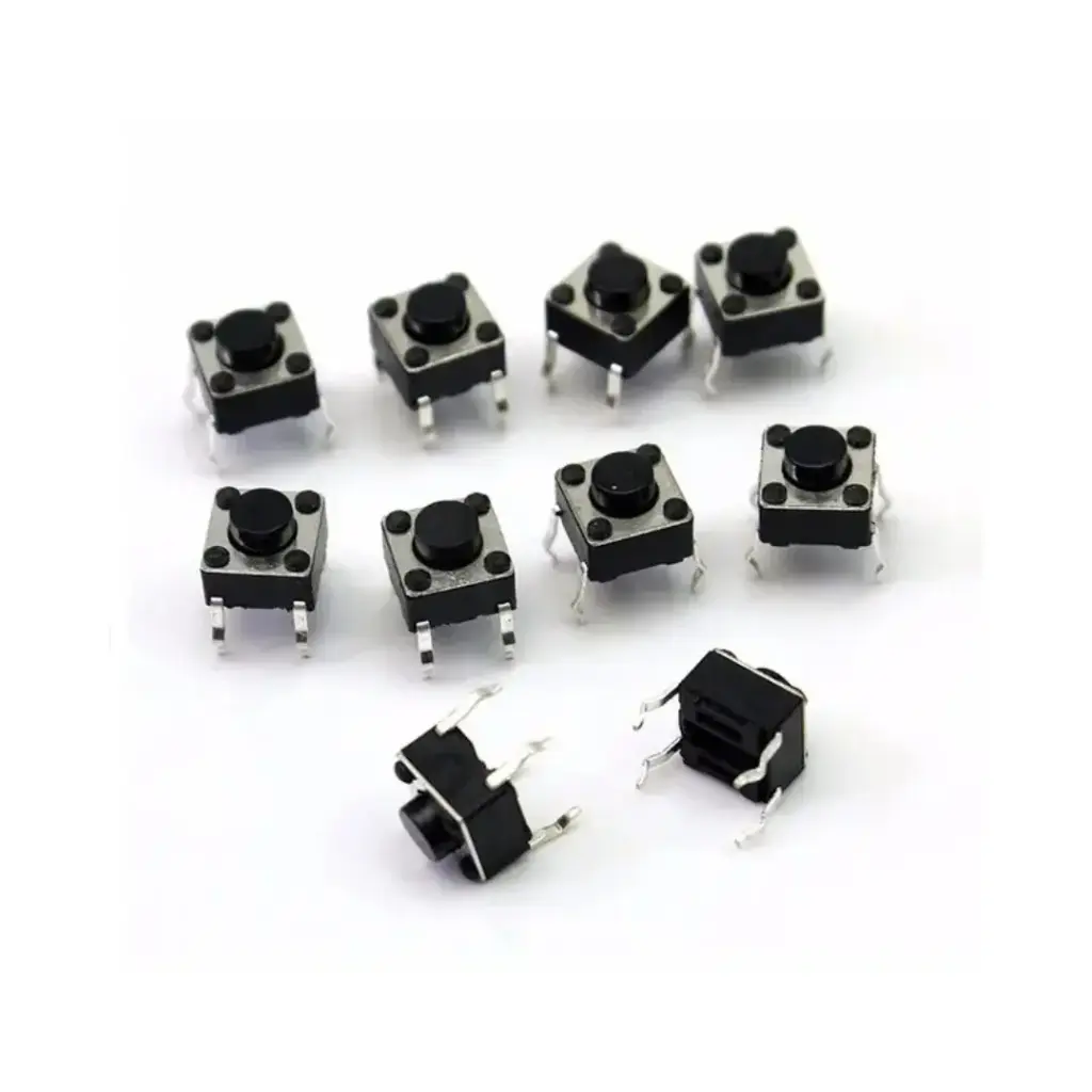 [INT001] Push button - Botón pulsador 6x6x6mm  4 pines