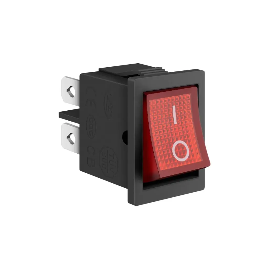 [INT039] (Sobre pedido)Interruptor Balancín  ON/OFF 31.6x 25mm 250VAC 16A 4 PINES