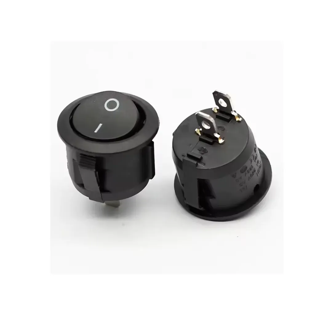 [INT040] Switch Interruptor Balancín 2 Polos, 2 Posiciones, Redondo 7.02