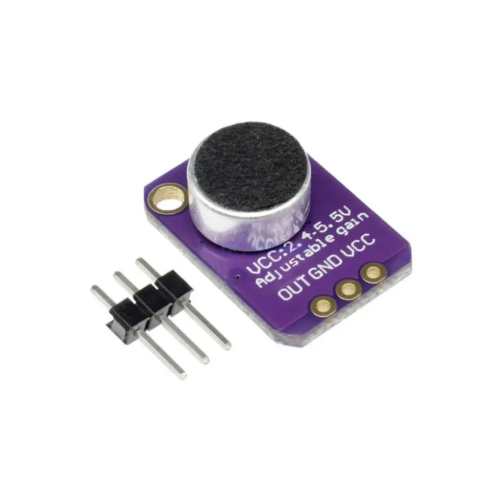[MOD073] Módulo Sensor amplificador de Micrófono Electret MAX4466 2.4-5.5V