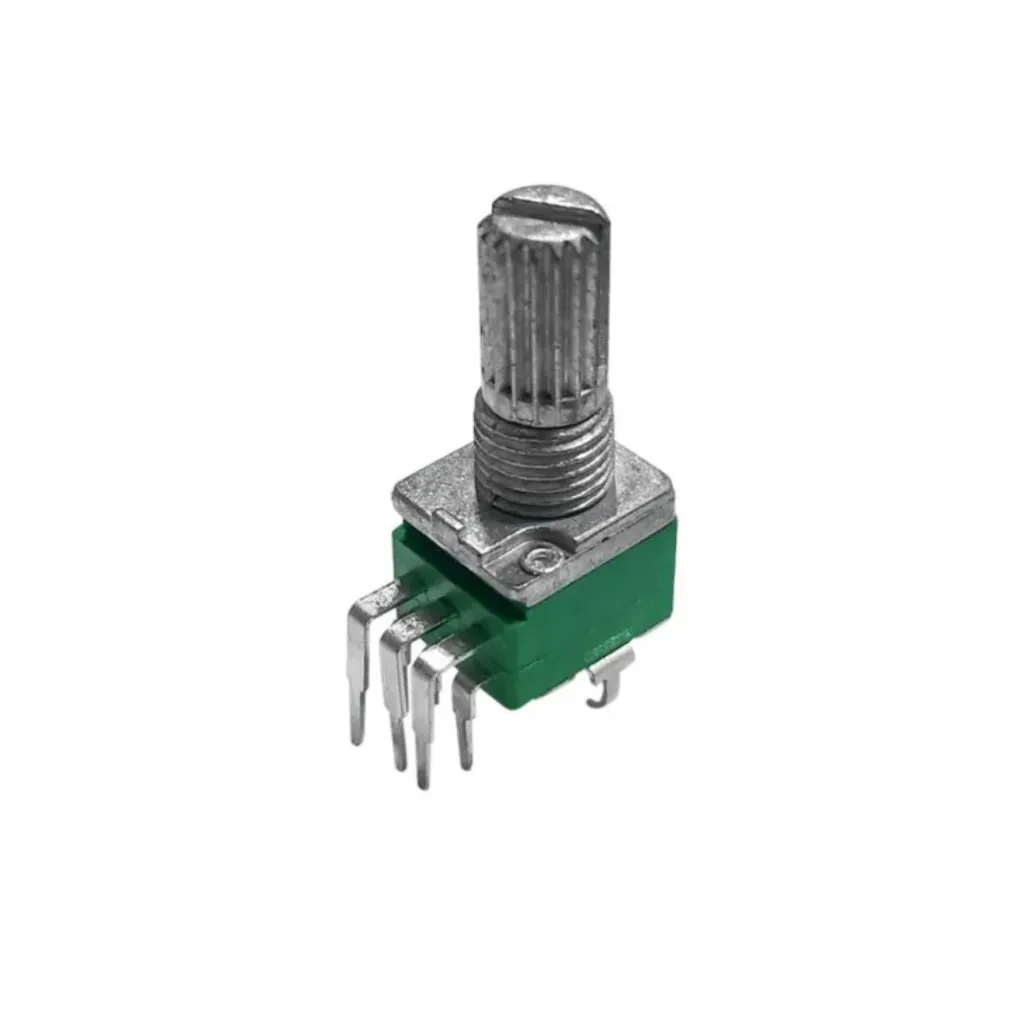 Potenciómetro Logarítmico RV097 Vertical De 15mm 50K Ohm Tipo A