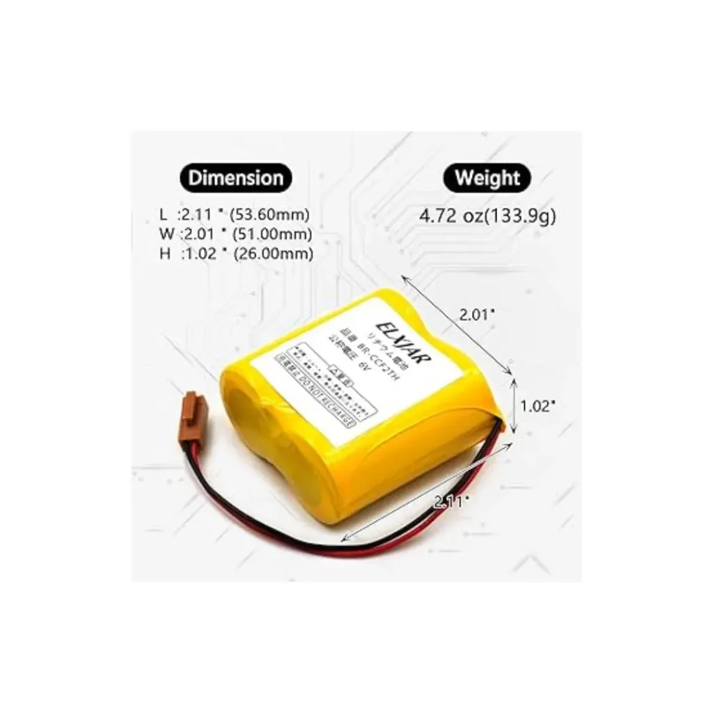 [BRCCF2TH] BATERIA/PILA INDUSTRIAL PARA PLC BR-CCF2TH 6V-5000mAh (PROXIMO A DESCONTINUAR)