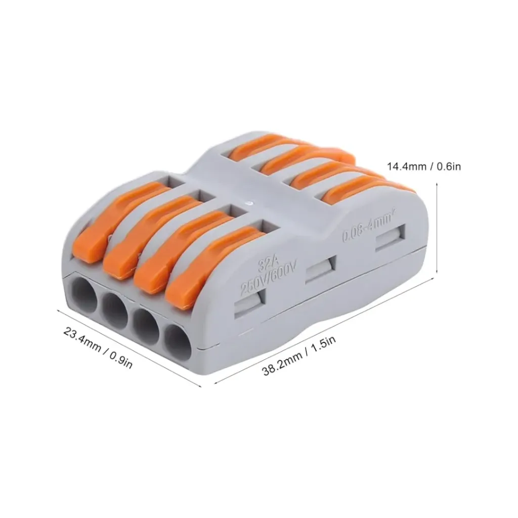 Conector de Cable rápido bloque de terminales eléctricos de empuje de 4 pines