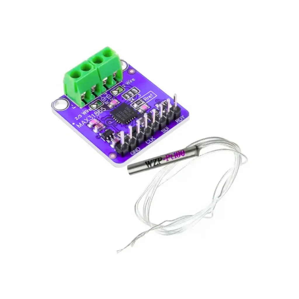 [MOD081] Módulo de Sensor de Temperatura MAX31865 de Conversión Digital RTD, Adquisición de Temperatura PT100-PT1000 para Arduino