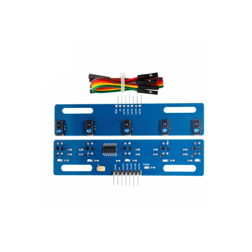 Modulo Sensor de Identificación Infrarrojo Reflectivo de Cinco Canales Línea TCRT5000