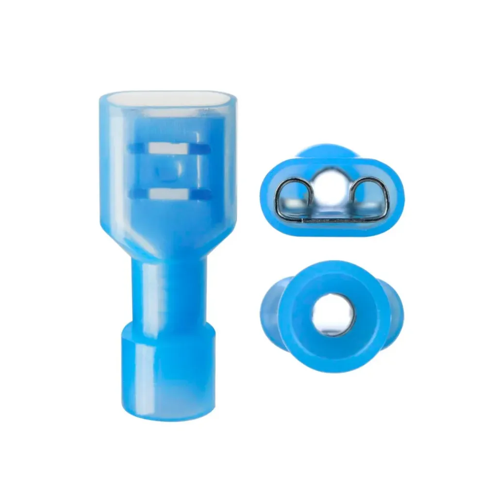 Terminal Faston Pala de Nailon completamente aislado (AZUL)