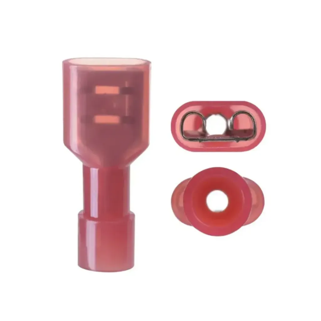 Terminal Faston Pala de Nailon completamente aislado (Rojo)