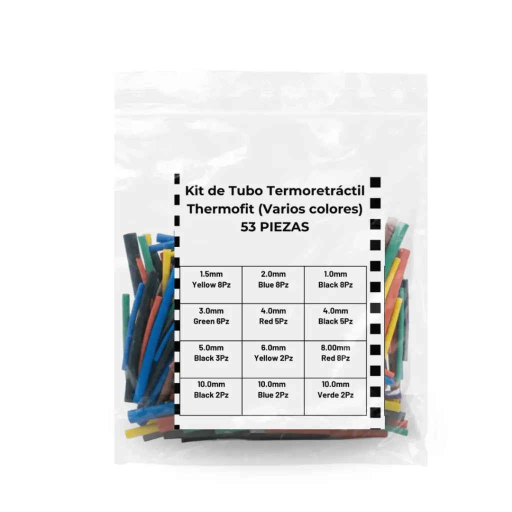 Kit de Tubo Termoretráctil Thermofit (Varios colores) 53 PIEZAS