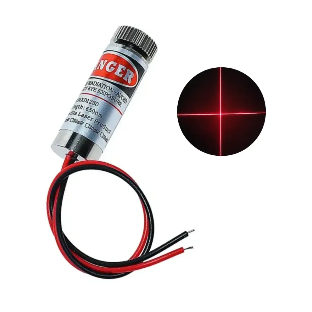Módulo Diodo Láser de Cruz Rojo 650nm 5mW