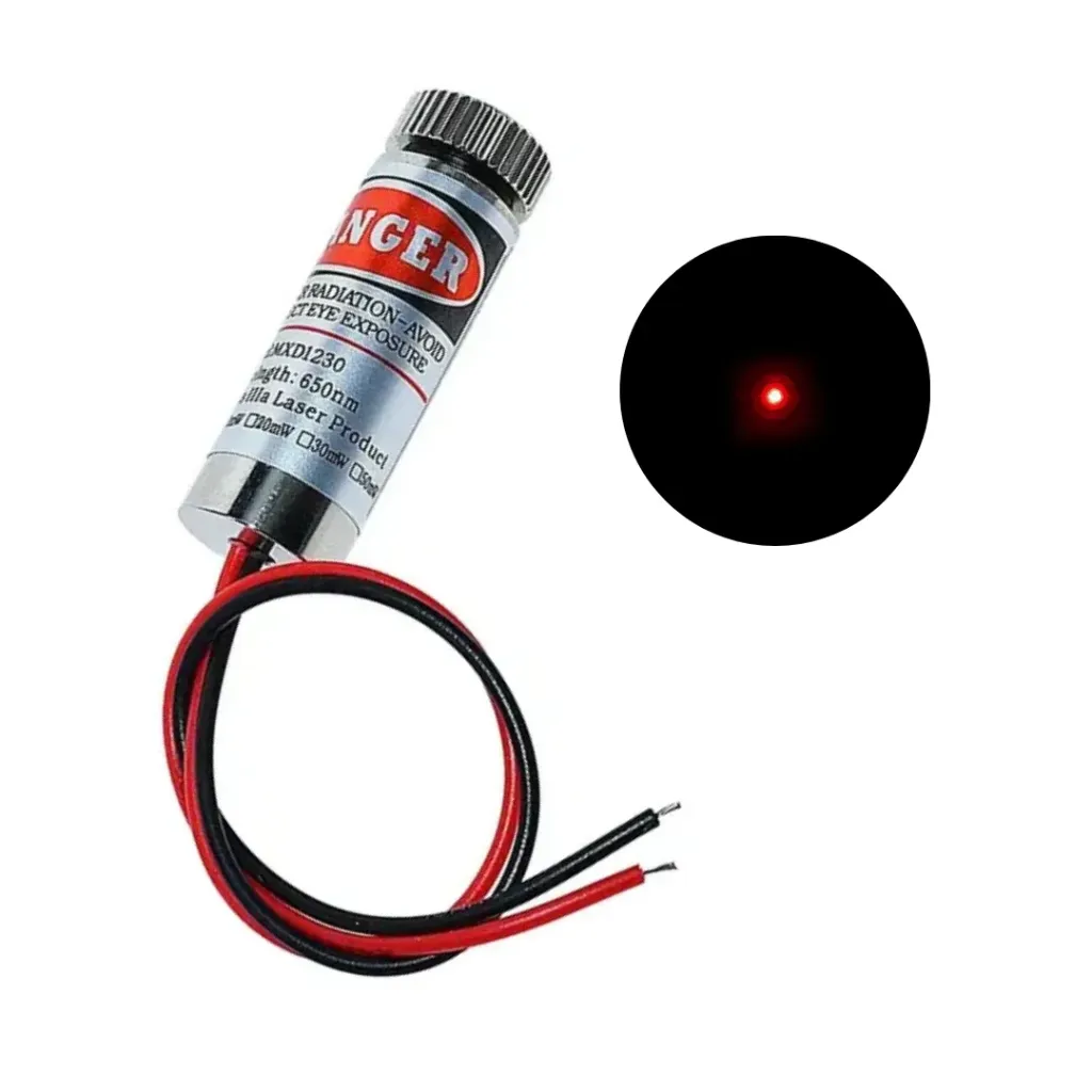 Módulo Diodo Láser de Punto Rojo 650nm 5mW