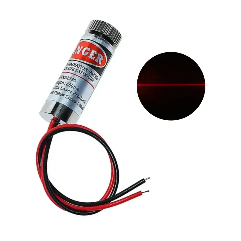 [MODL-LINZ5650] Módulo Diodo Láser de Linea Rojo 650nm 5mW