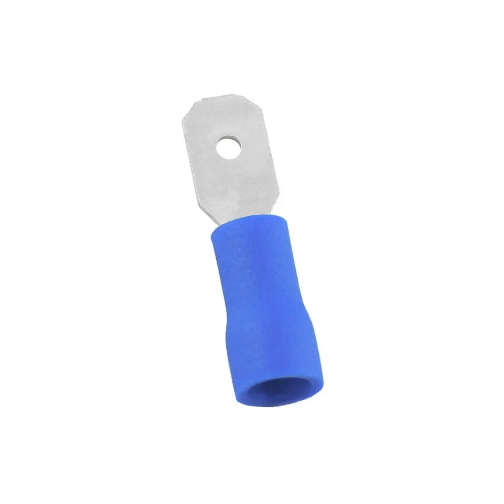 Terminal macho Tipo Faston Para Cable Calibre 16-14 AWG  4.8mm (Azul)