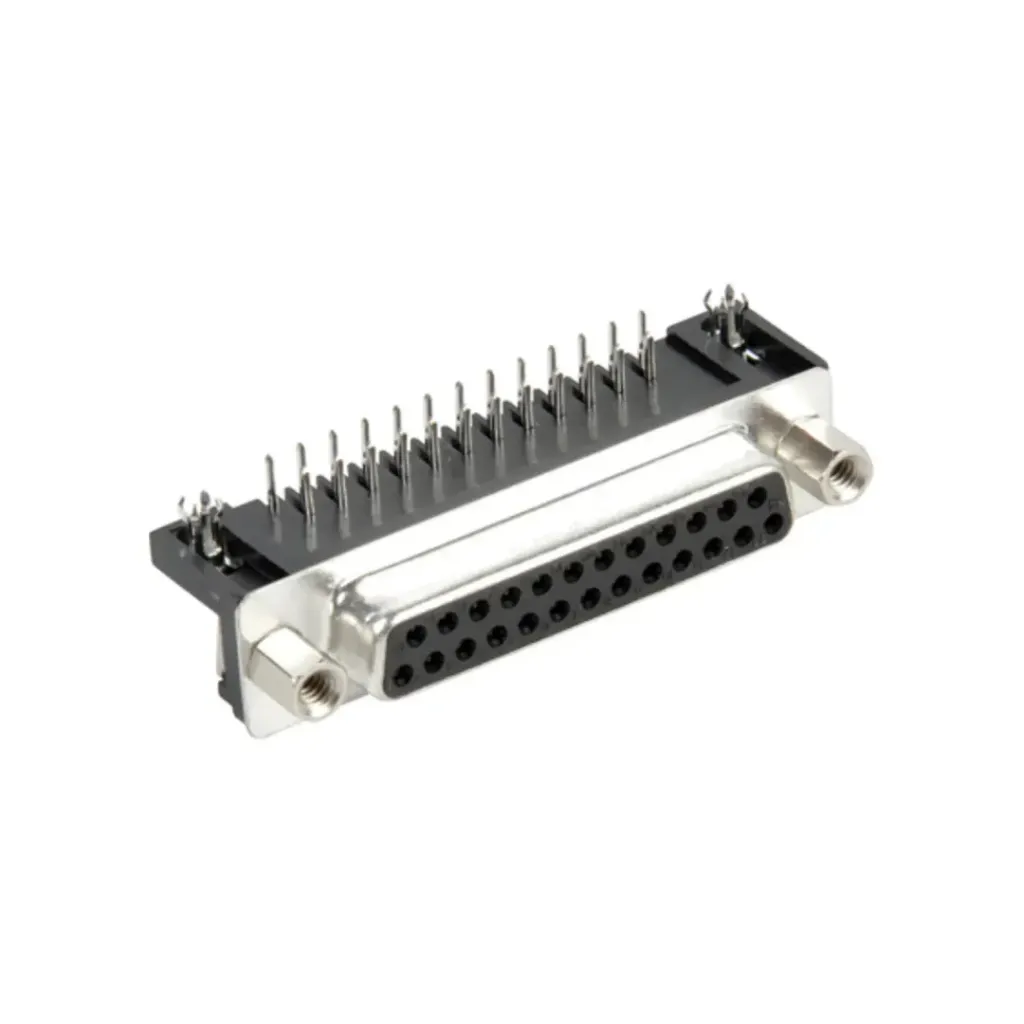 Conector D-Sub DB25 Hembra Ángulo Recto Amphenol L77SDB25SA4CH4F