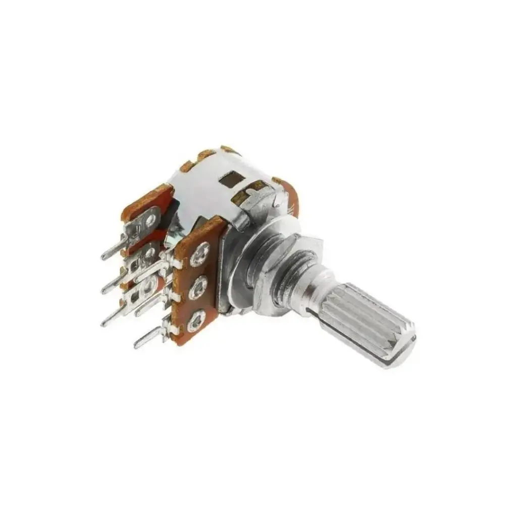 Potenciómetro Doble 20k ohms De Perilla