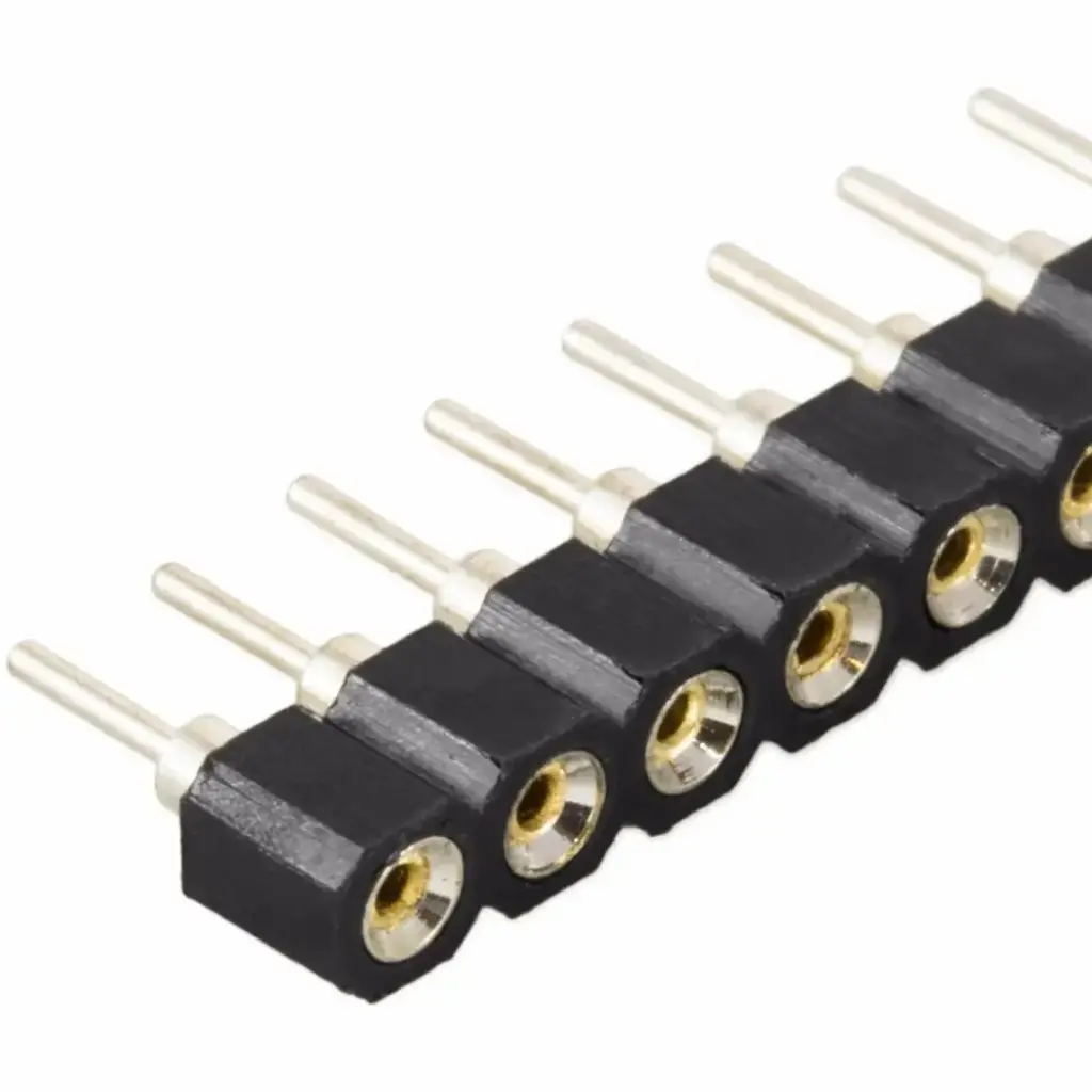 Conector Pin Header Hembra Redondo Punta Fina 1x40 2.54mm