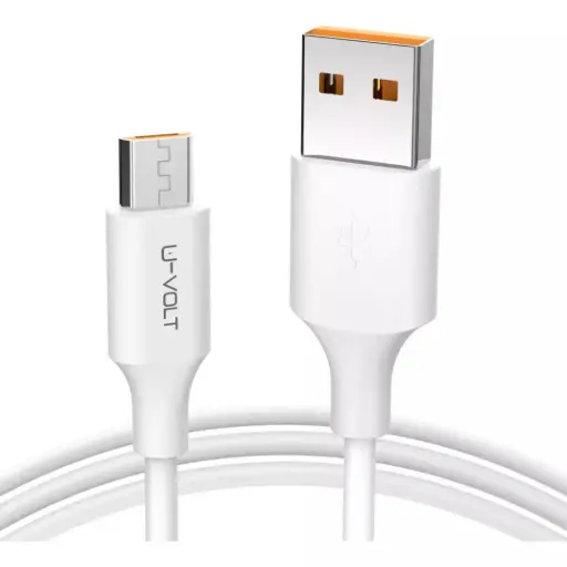[MUSB001] Cable MicroUSB 1M 2.4A Carga Rápida Color Blanco