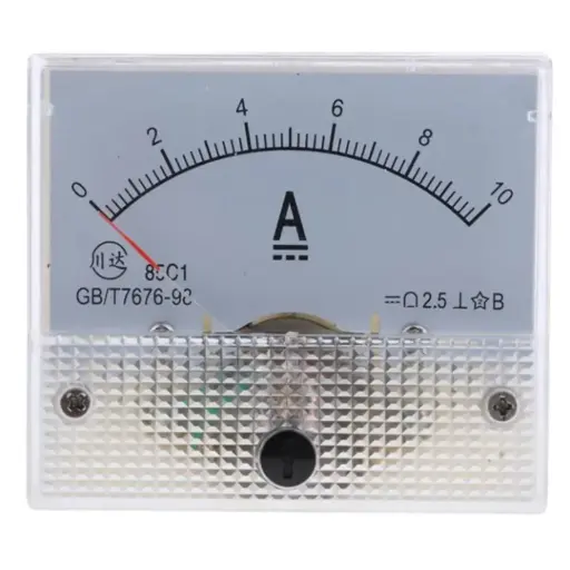 [AMP-10A] Panel Amperímetro Analógico 10A DC Modelo 85C1 medidas 64.5x56.5