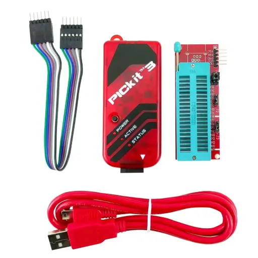 [PROG003] Programador Pickit3 con cable y base ZIF