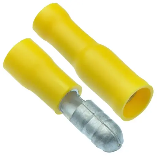 [TERMI-B-1012] Terminal Conector Rápido Tipo Bala Para Cable Calibre 10-12AWG (Amarillo)