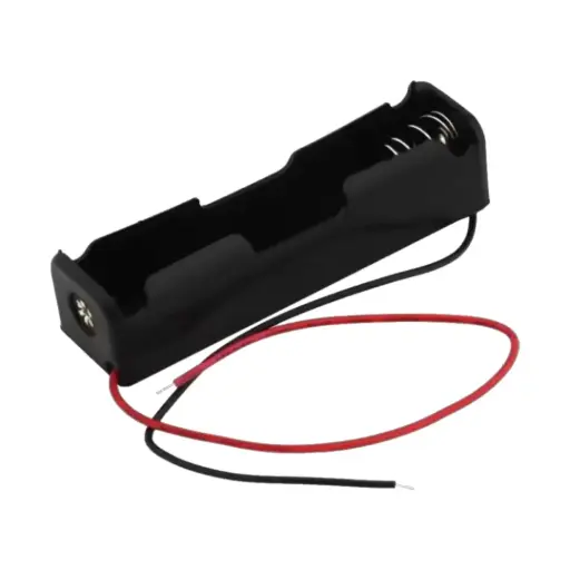 [P-BAT18650- 002] Caja Porta Pilas Para Una Baterías 18650 Con Cables